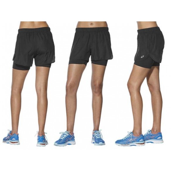 SHORTS DONA ASICS 2-N-1 3.5IN