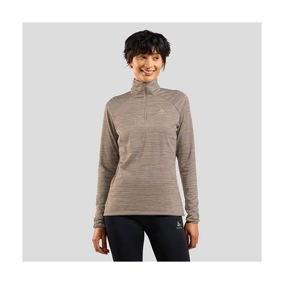 Jersei Dona Odlo Run Easy Half-Zip Mid Layer Top