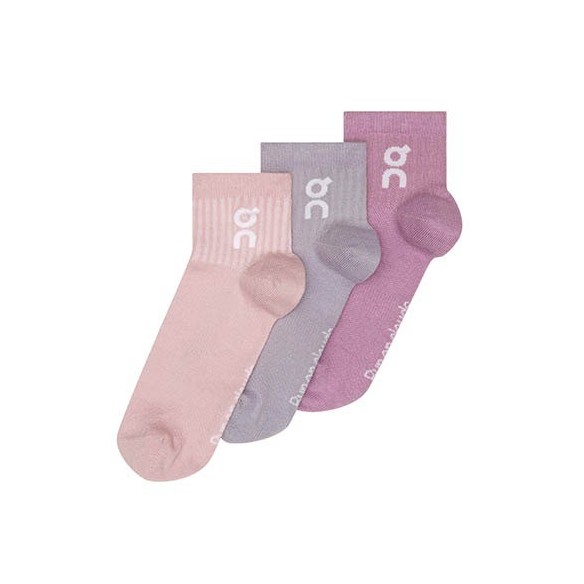 Calcetines Mujer On-Running Logo Sock Mid 3-Pack